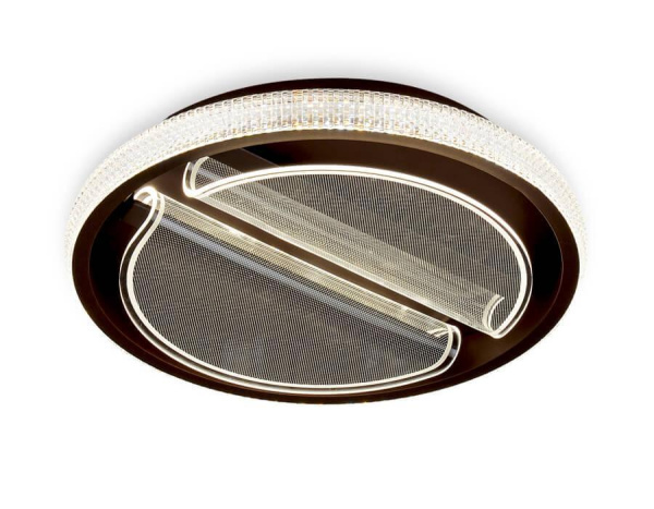 Ambrella Потолочный светодиодный светильник с пультом FA604 CF кофе 88W D470*90 (ПДУ РАДИО 2.4)