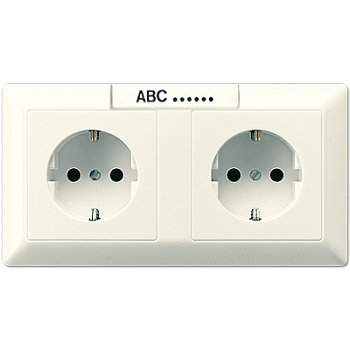 JUNG SCHUKO®-розетка для кабельных каналов 16 A / 250 B ~, слоновая кость AS1522NA