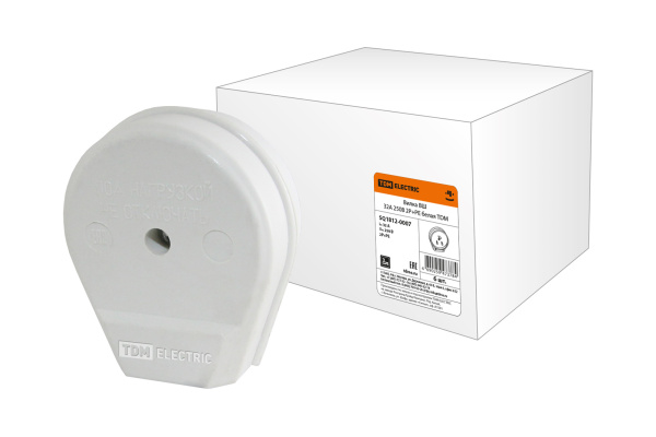 TDM Вилка ВШ 32А 250В 2Р+РЕ белая SQ1812-0007