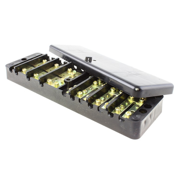 EKF Basic Коробка клеммная испытательная переходная ККИ2-2 (латунь, прозрачная крышка)