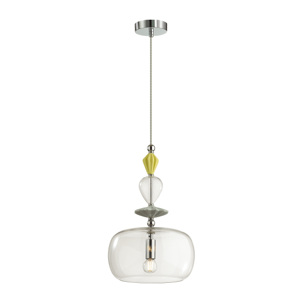 Купить Odeon Light 4893/1A CLASSIC ODL_EX22 35 хром/раноцветн./керамика/стекло Подвес E14 1*40W 4893/1A BIZET