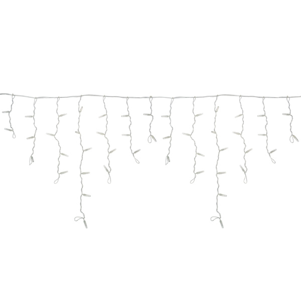 NEON-NIGHT Гирлянда Айсикл (бахрома) светодиодный, 2,4 х 0,6 м, прозрачный провод, 230 В, диоды красные, 88 LED 255-052