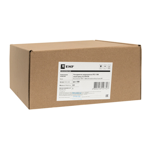 Купить Разъединитель-предохранитель РПС-1 100А левый привод, без ППН EKF Basic rps-r-100l