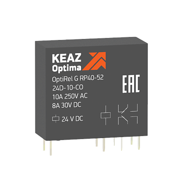 КЭАЗ Реле промежуточное OptiRel G RP40-52-12D-10-CO/W