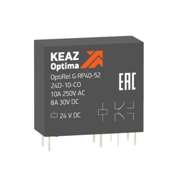 КЭАЗ Реле промежуточное OptiRel G RP40-52-12D-10-CO/W