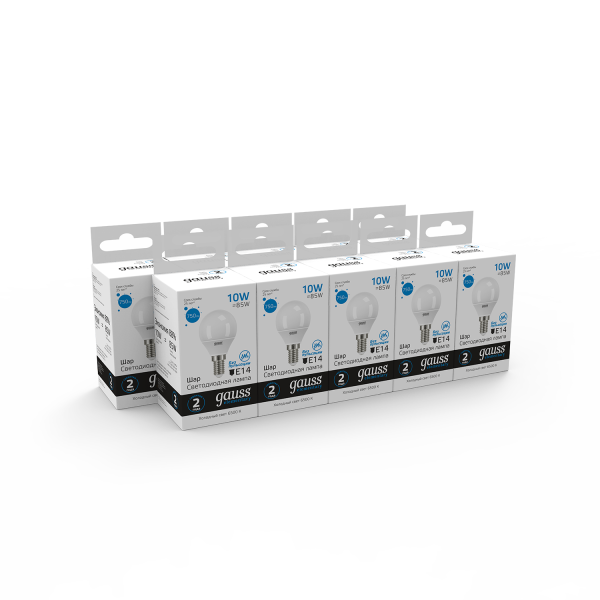 Купить Gauss Лампа Elementary Шар 10W 750lm 6500K Е14 LED 53130