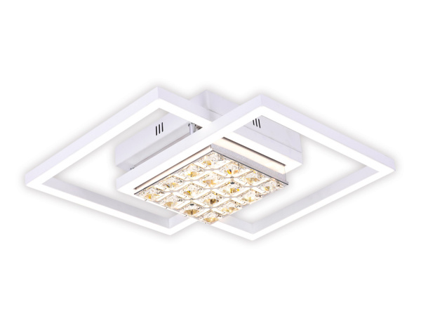 Ambrella Потолочный светодиодный светильник с пультом FA111 WH белый 64W 600*450*110 (ПДУ РАДИО 2.4)