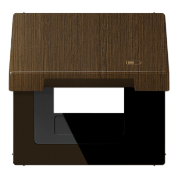 JUNG Рамка с подпружиненной крышкой для USB-механизмов, с центральной платой, латунь Antik ME2990KLUSBAT