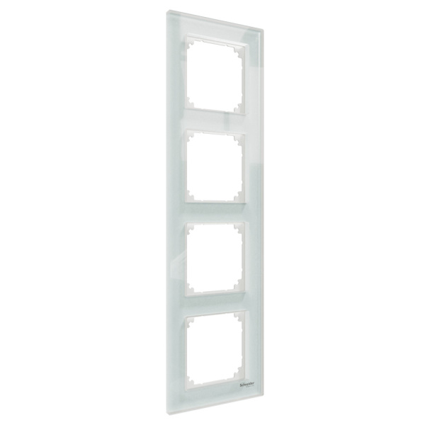 SE Merten SM M-Elegance Стекло Белый Кристалл Рамка 4-ая MTN4040-3220