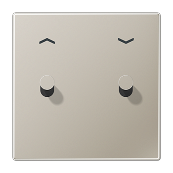 JUNG LS1912 Нержавеющая сталь Центральная плата с символом «стрелки», 1 пост, 2 тумблера,конус; метал. исполнение ES12-5PK1