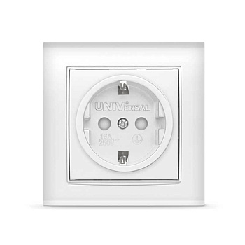 UNIVersal "Бриллиант" розетка Бел с/з з/ш 7947632