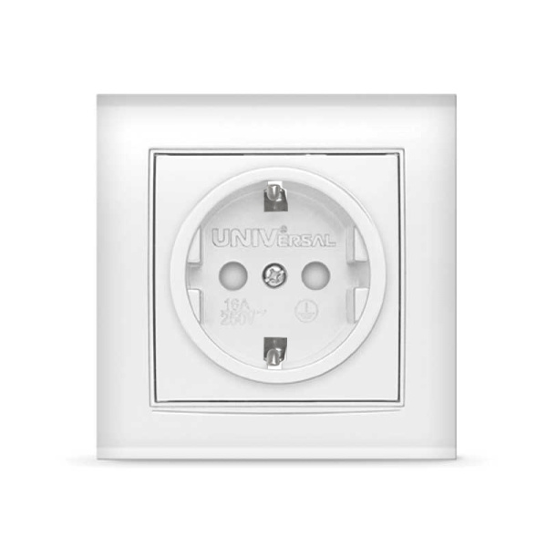 UNIVersal "Бриллиант" розетка Бел с/з з/ш 7947632