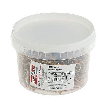 Tech-Krep Саморезы оконные с буром 3,9х32 (500 шт) - ведро мал 116809