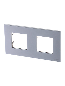 ABB NIE Zenit Серебро Рамка 2-я 2+2 мод 2CLA227200N1301