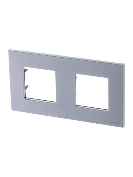 ABB NIE Zenit Серебро Рамка 2-я 2+2 мод 2CLA227200N1301