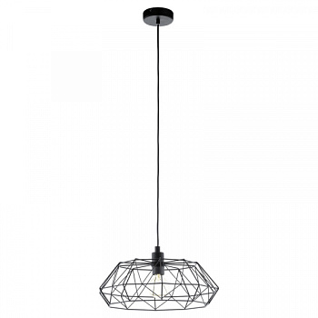 Eglo EG_49487 Подвес CARLTON 2, 1x60W (E27), O455, H1100, сталь, черный Eglo EG_49487 Подвес CARLTON 2, 1x60W (E27), O455, H1100, сталь, черный