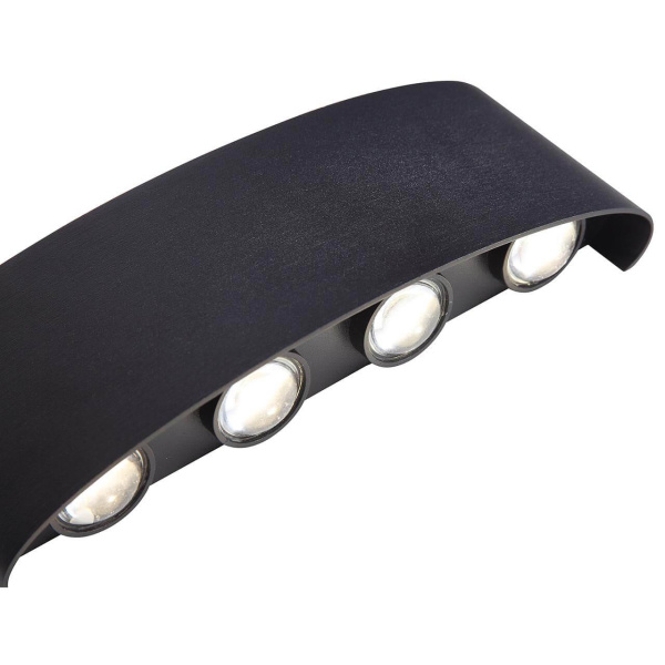 Купить ST Luce SL089.401.08 Светильник уличный настенный Черный кварцевый LED 8*1W 4000K