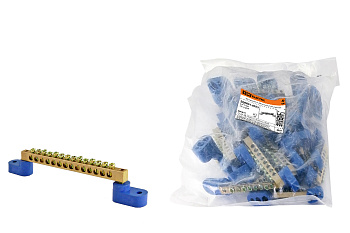 TDM Шина "N" нулевая 6х9мм на двух угл. изоляторах 14 групп SQ0801-0035