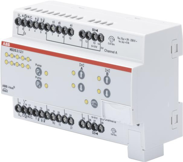 ABB HCC/S2.1.2.1 Контроллер распределительного узла, с управлением 0-10В, 2х канальный, с ручным управлением 2CDG110219R0011