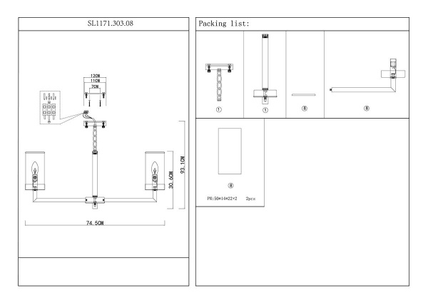 Купить ST Luce SL1171.303.08 Люстра подвесная Латунь/Прозрачный E14 8*40W