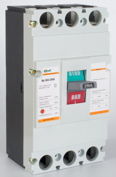 Dekraft Силовой Автоматический выключатель 3P 250А ВА-304 35кА