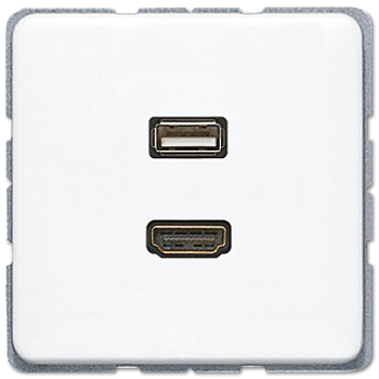 JUNG Мультимедиа разъём, белый MACD1163WW