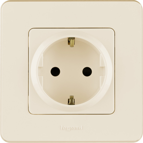 Купить Legrand INSPIRIA Слоновая кость Розетка 2К+З - немецкий стандарт - 16 А - 250 В 673721