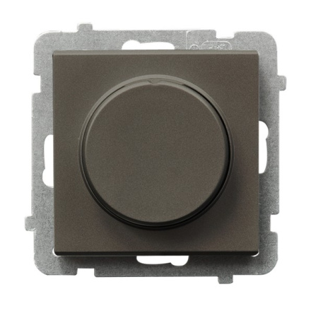Ospel Sonata Шоколадный металлик Светорегулятор поворотно-нажимной для нагрузки лампами накаливания и галогенными ŁP-8R/m/40