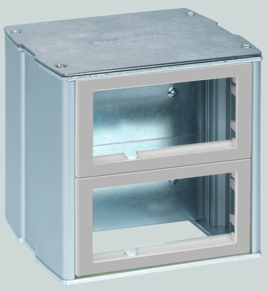 Simon Connect Алюминий Минибашня 2-сторонняя на 8 модулей К45, 130х133х128 KT800-8