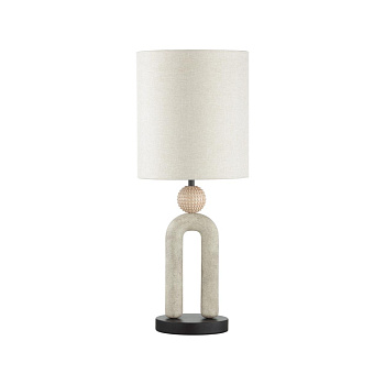 Odeon Light 5410/1T MODERN ODL_EX23 31 черный матов./бежевый металл/полирезин/ткань Настольная лампа E27 1*60W BAGEL