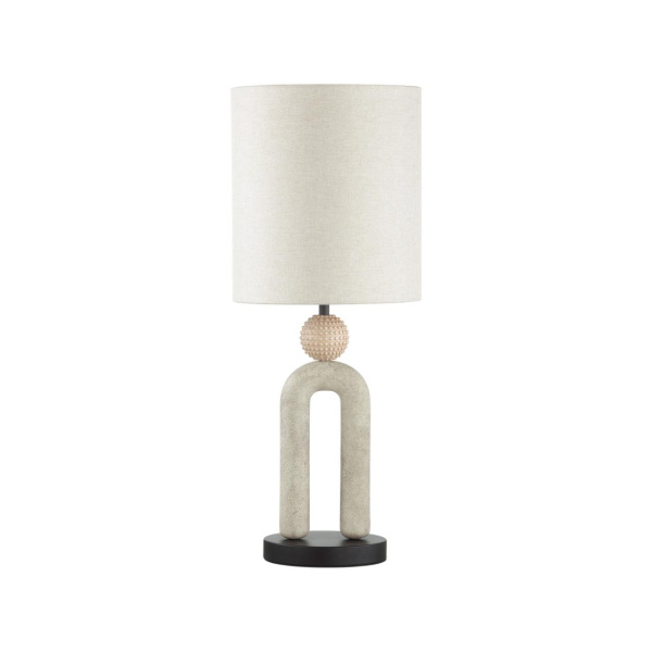 Odeon Light 5410/1T MODERN ODL_EX23 31 черный матов./бежевый металл/полирезин/ткань Настольная лампа E27 1*60W BAGEL