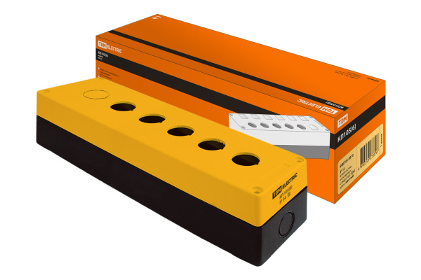 TDM Корпус КП105(6) для кнопок 5(6) мест желтый SQ0705-0010