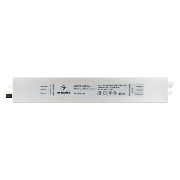 Купить Arlight Блок питания ARPV-24080-SLIM-D (24V, 3.3A, 80W) (IP67 Металл, 3 года) 025745(1)