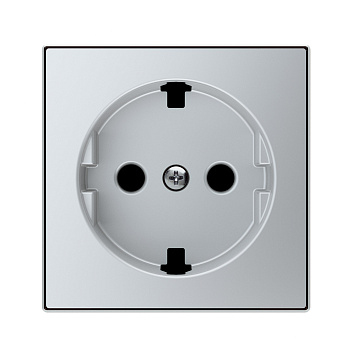 ABB SKY Серебристый алюминий Накладка для розетки SCHUKO с плоской поверхностью 2CLA858890A1301