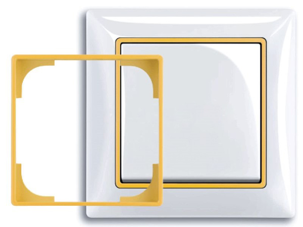 Купить ABB BJB Basic 55 Жёлтый Вставка декоративная в рамку 2CKA001726A0226