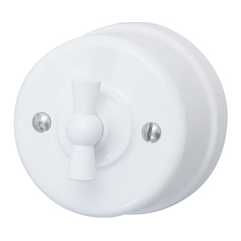 BIRONI Лизетта Пластик Белый Выключатель 1-кл B1-200-21