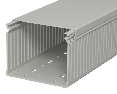 OBO Bettermann Кабель-канал перфорированный распределительный LK4 80x100x2000 мм (перфокороб) ПВХ, серый RAL7030 6178059