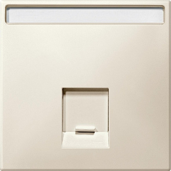 SE Merten SD Беж Накладка розетки ТЛФ/комп 1-ой прямой (термопласт) MTN466444