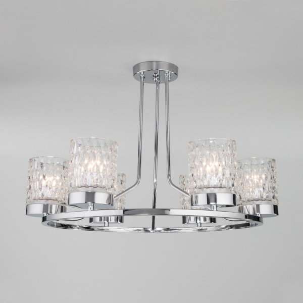 Eurosvet Потолочная люстра со стеклянными плафонами 60127/6 хром a057090