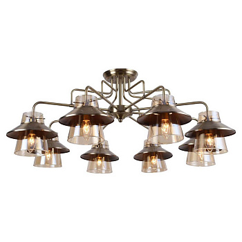 Lussole LGO Металл Бронзовый /  Стекло Люстра E14 GRLSP-8079