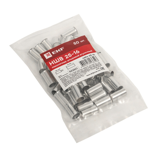 Купить EKF PROxima Наконечник штыревой втулочный НШв 25.0-16 (уп50шт)