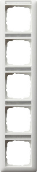 Gira Standard 55 Белый матовый Рамка 5-я вертикальная с полем для надписи 111527