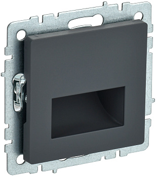 IEK BRITE BASE Графит Подсветка LED встраиваемая ПЛ20-БрГ