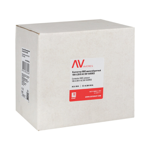 Купить EKF Averes Контактор КМЭ 100А 230В АС ctr-s-100-00-230-av