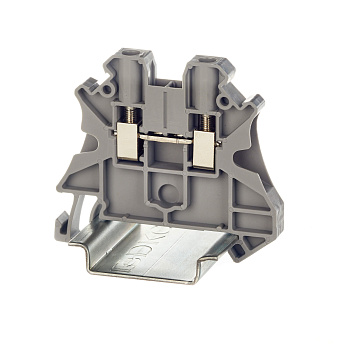 DKC Nuputuk Клемма проходная, винтовой зажим, 2 точки подключения, 4 кв.мм, серая