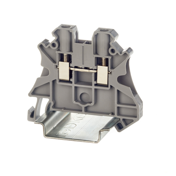 DKC Nuputuk Клемма проходная, винтовой зажим, 2 точки подключения, 4 кв.мм, серая