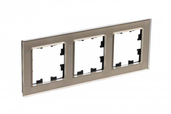 Systeme Electric AtlasDesign Nature Стекло шампань Рамка 3-ая