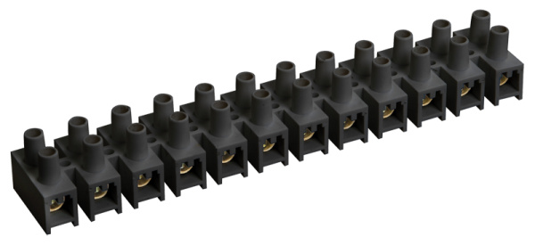 IEK Зажим винтовой ЗВИ-15 н/г 4,0-10мм2 (2 шт/блистер) черные