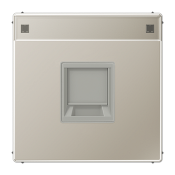 JUNG Плата (фиксация защёлкиванием) с полем для надписи для одного модуля металл нержавеющая сталь ES1969-1NAWE