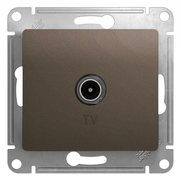 Systeme Electric Glossa Шоколад Розетка TV коннектор